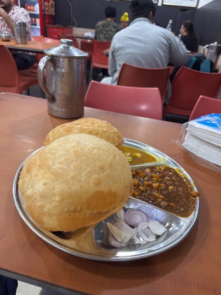 Chole puri at Kanha Sweets