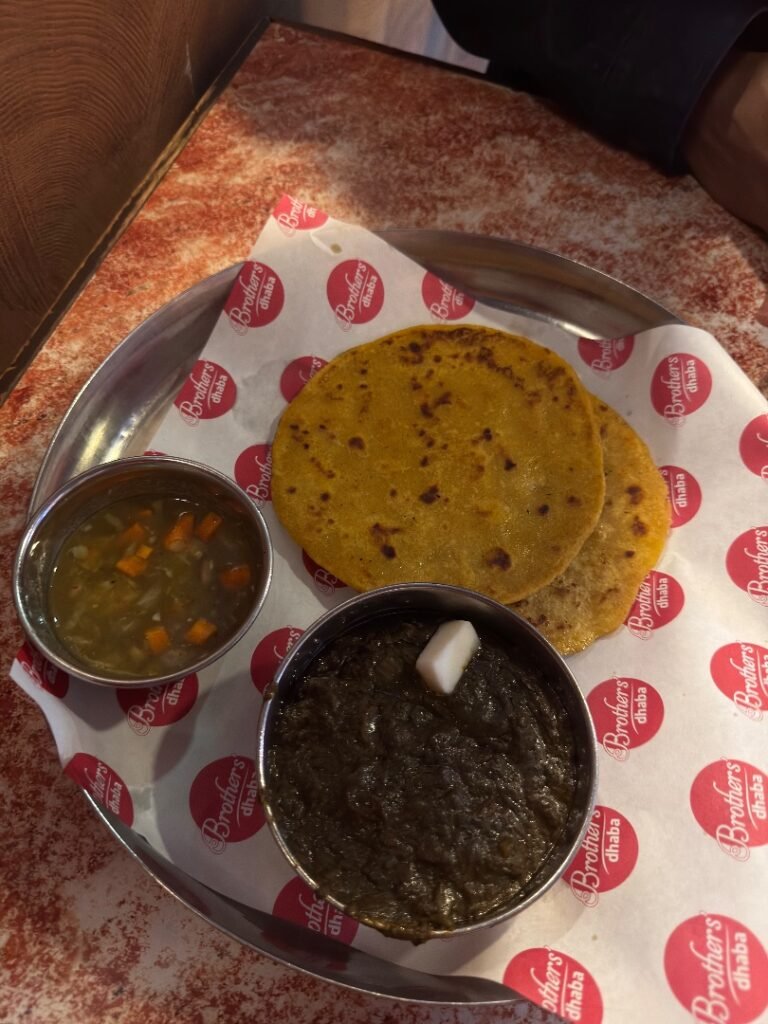 Makke di roti and sarso da saag