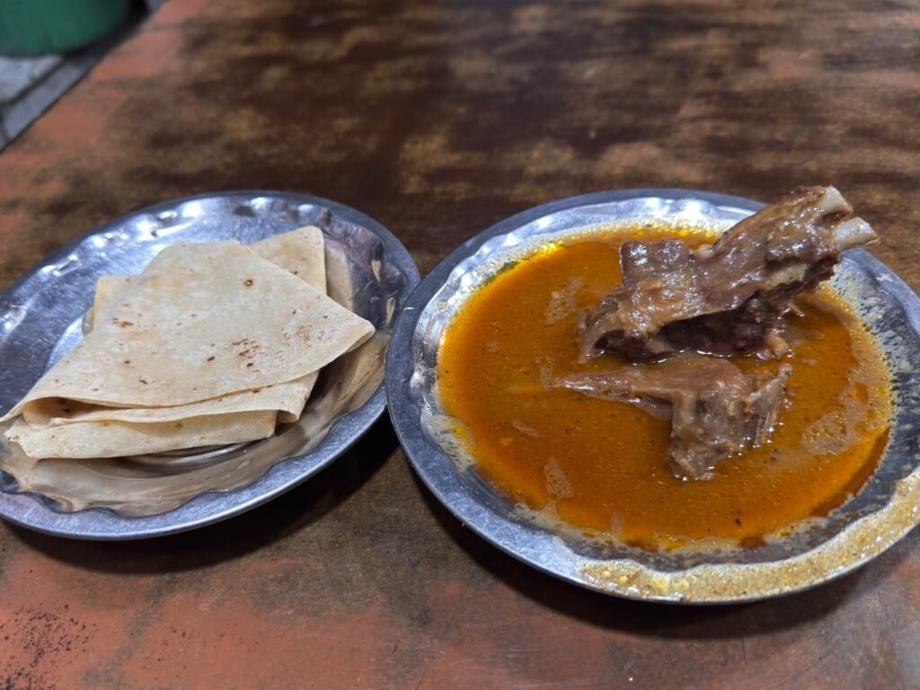 Mutton Korma with Rumali roti at Idrees, Lucknow