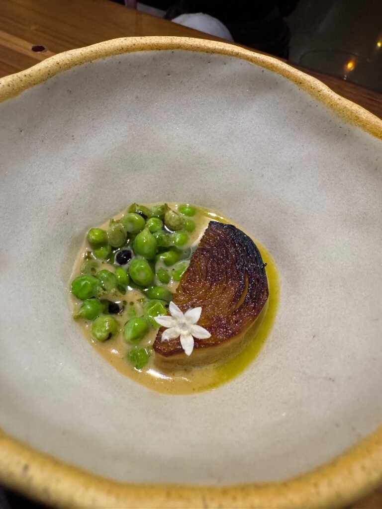 Soup. It was another artistic creation, made with turnip, peas, and chhurpi (yak cheese). 