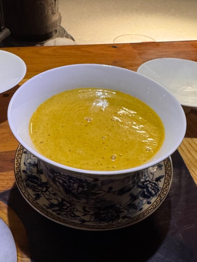 Kothu Parotta. cuttlefish, mud crab, and salna