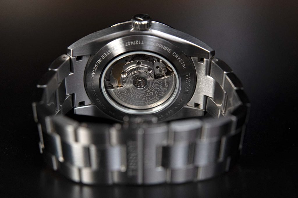 Exhibition caseback of tissot gentleman