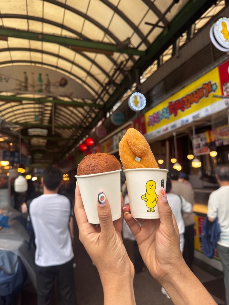 Gwangjang market twisted donuts
